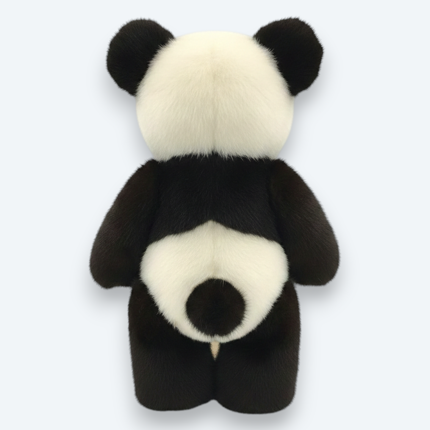 Artisan Handmade "Lavender Love" Panda – Luxury Natural Mink Fur Designer Plush