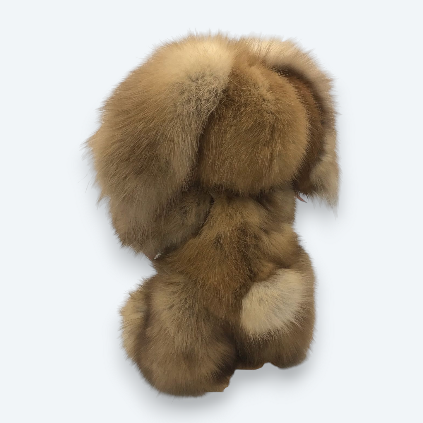 Artisan Handmade Golden Sable Bunny – Luxury Natural Marten Fur Designer Plush