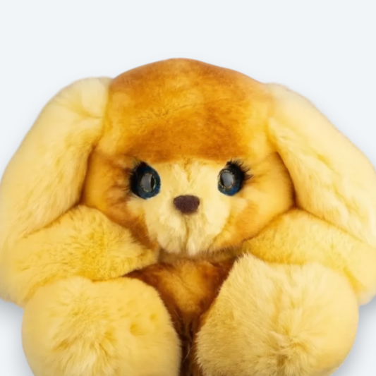 Artisan Handmade "Meadow Trinity" Bunnies – Luxury Natural Fur Designer Set