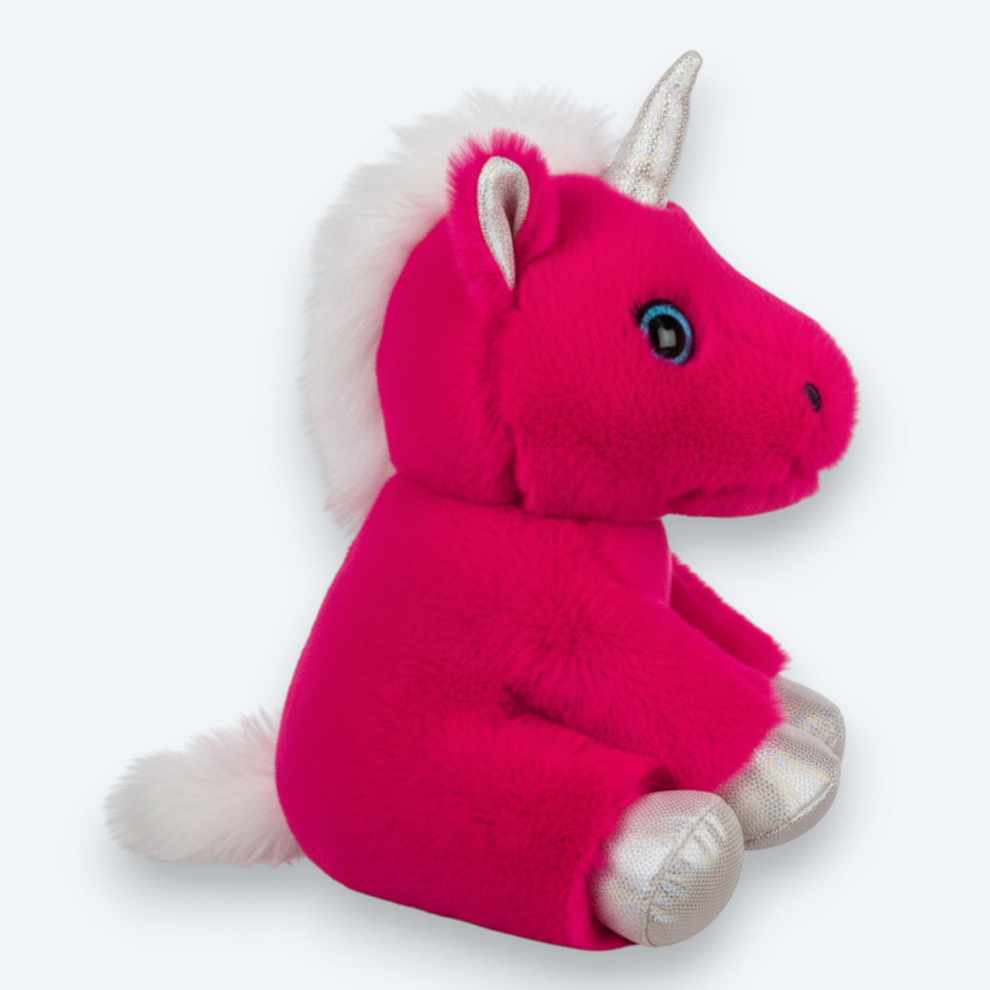 Artisan Handmade Fuchsia Unicorn – Luxury Rex Rabbit Fur Designer Plush
