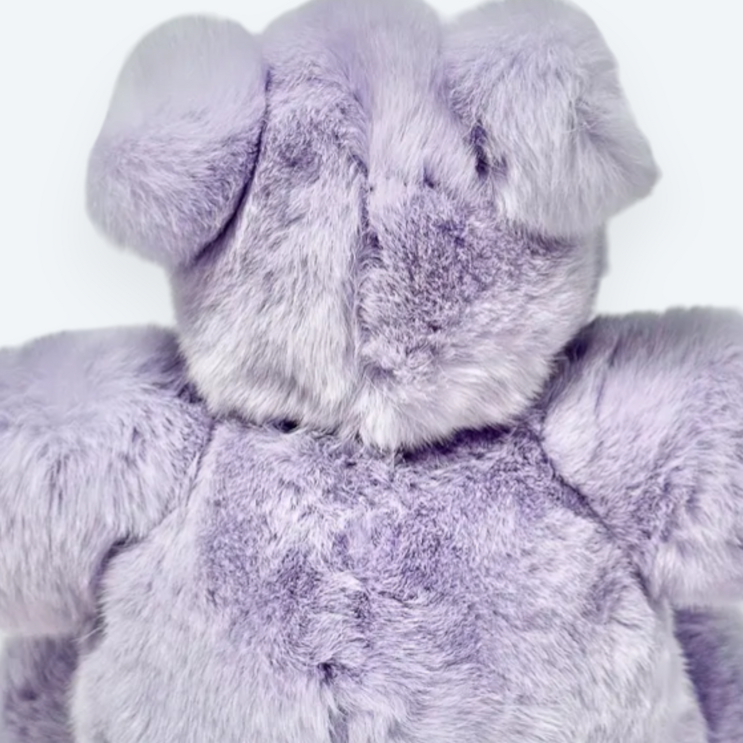 Artisan Handmade Purple Hippo in Premium Rex Rabbit Fur