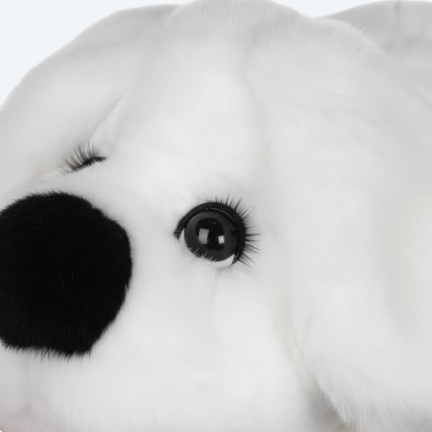 Artisan Handmade White Puppy – Luxury Rex Rabbit Fur Designer Plush