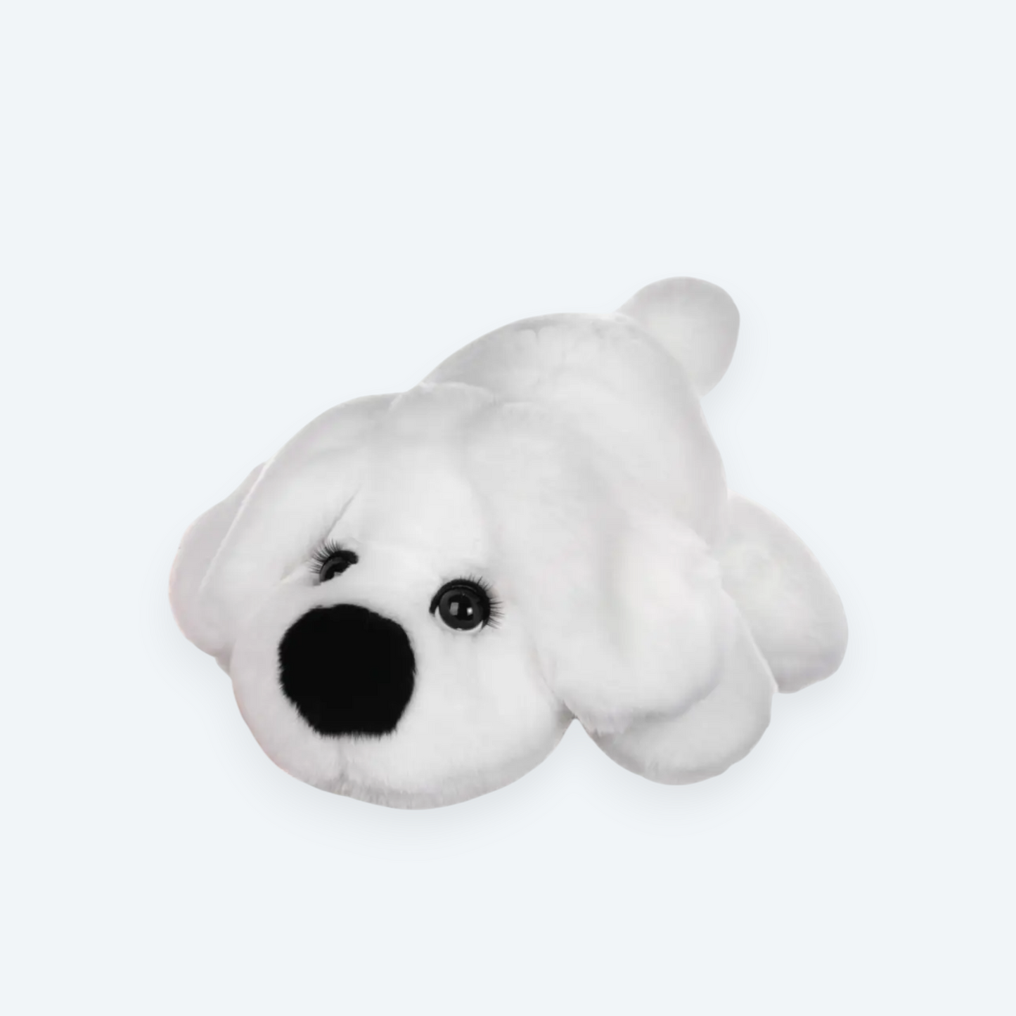 Artisan Handmade White Puppy – Luxury Rex Rabbit Fur Designer Plush