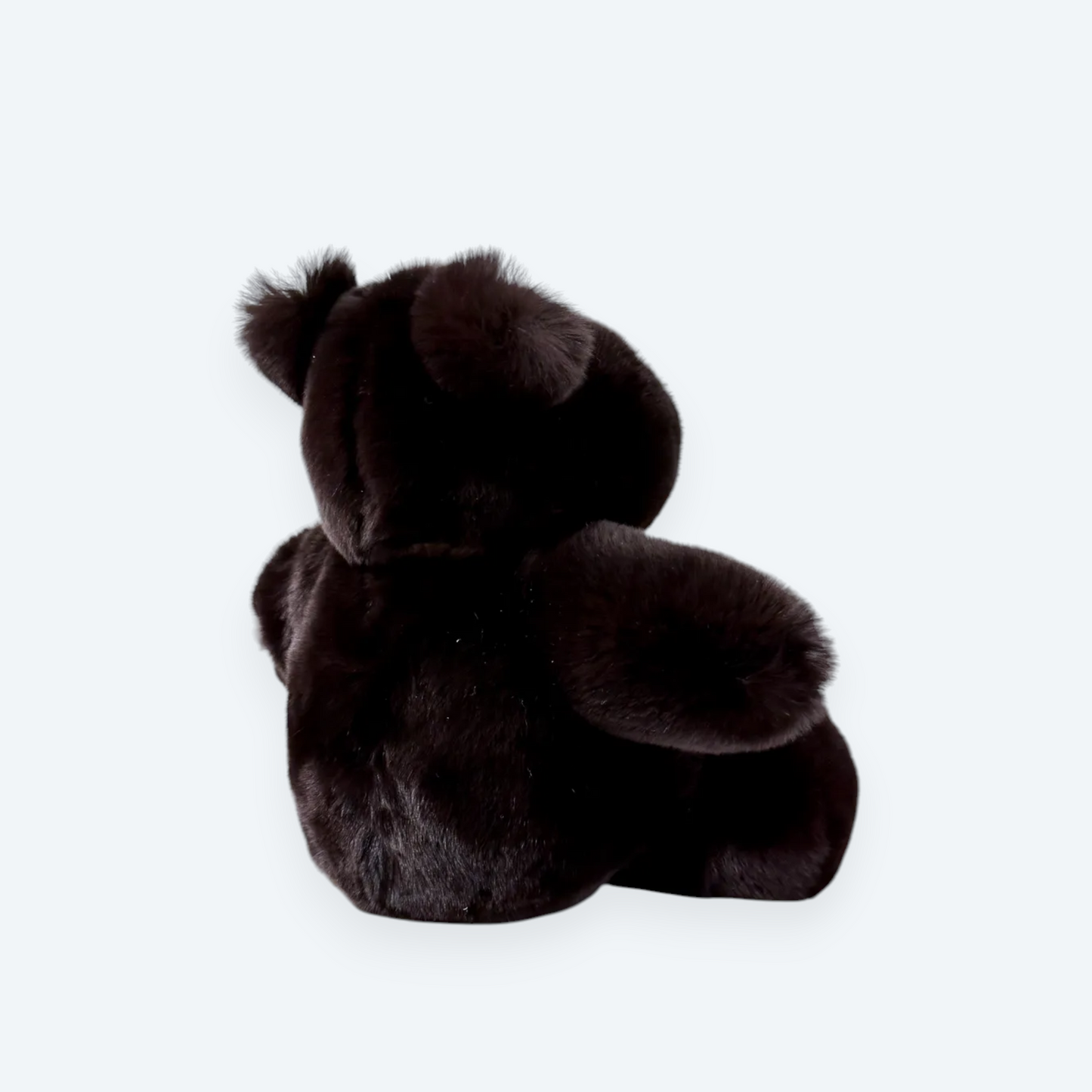 Artisan Handmade Espresso Hippo – Luxury Rex Rabbit Fur Designer Plush