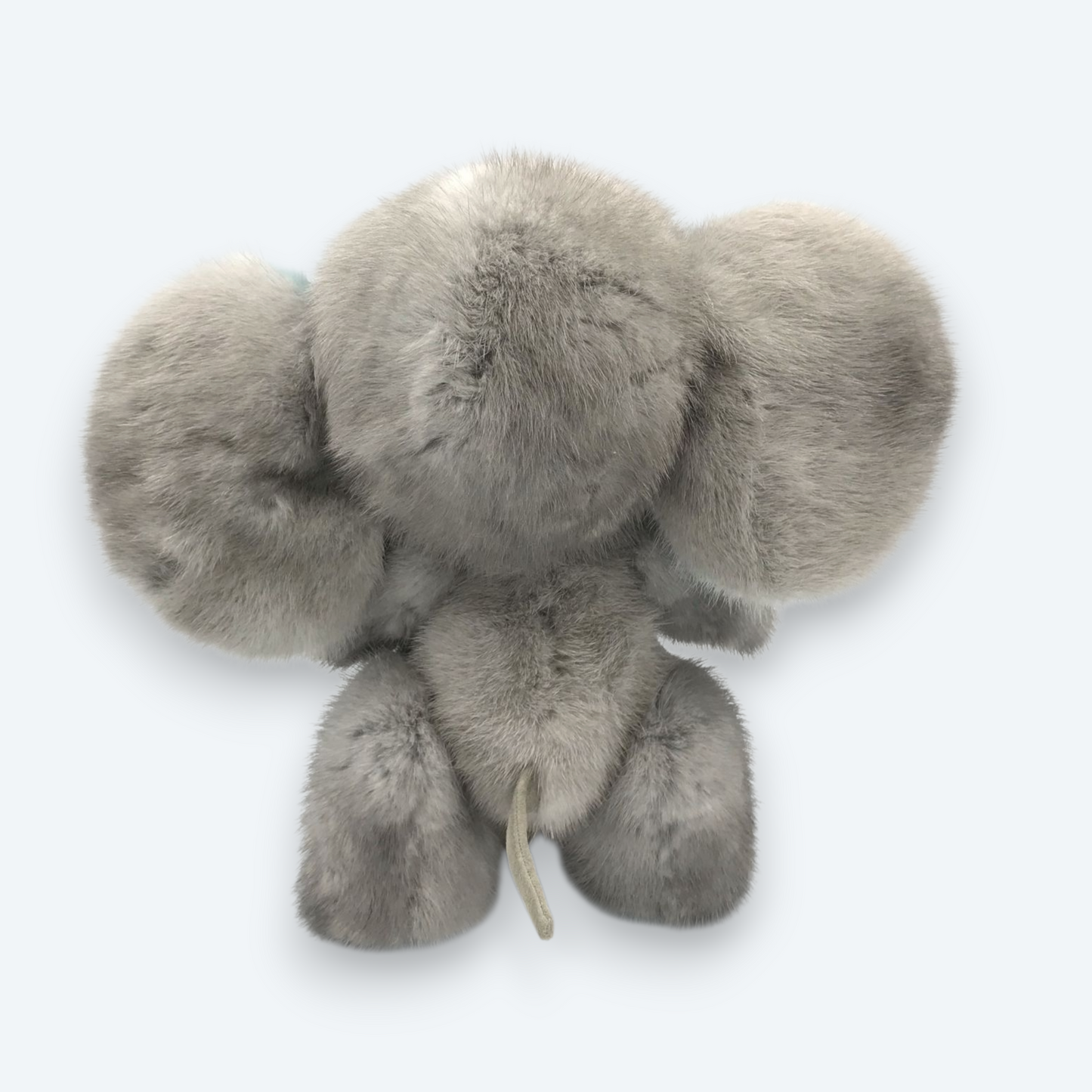 Artisan Handmade Azure Breeze Elephant – Luxury Natural Mink Fur Designer Plush