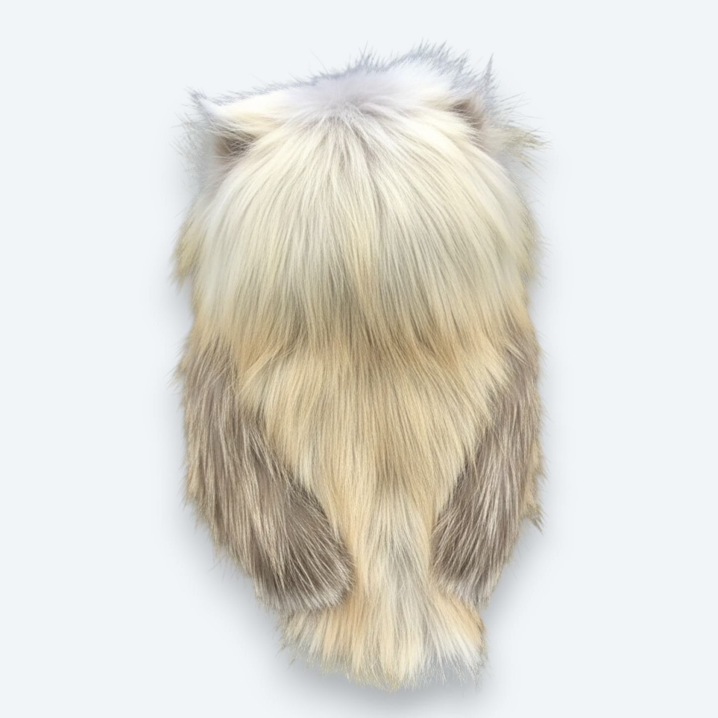 Artisan Handmade "Golden Owl" – Luxury Natural Fox Fur Designer Plush