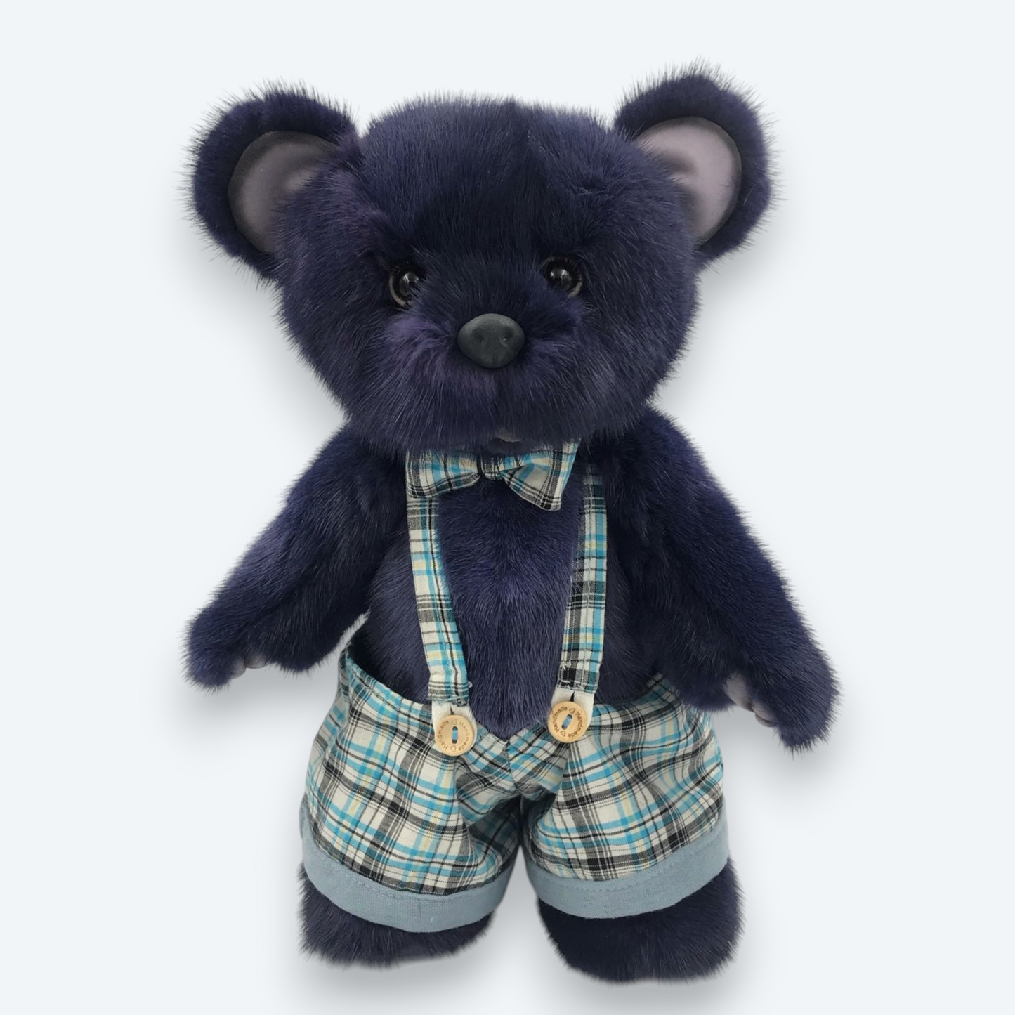 Artisan Handmade "Golden Sand" Bear Duo – Luxury Natural Mink Fur Designer Set