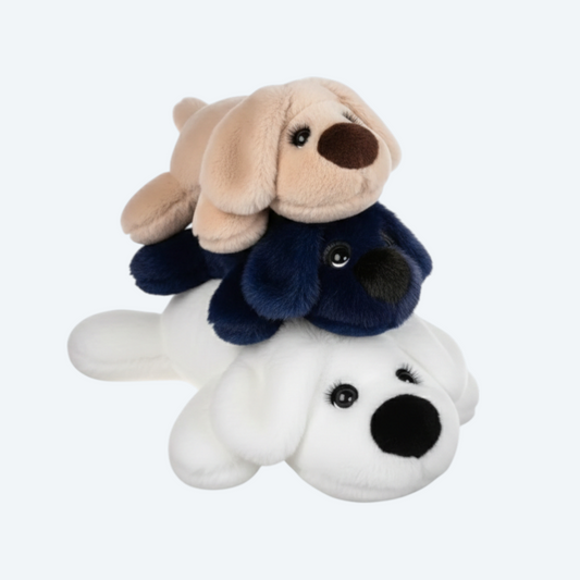 Artisan Handmade "Loyal Trio" Puppies – Luxury Natural Fur Designer Set