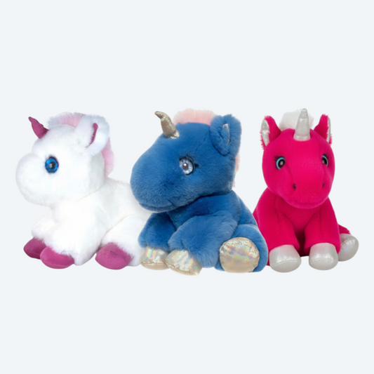 Artisan Handmade "Mystic Trinity" Unicorns – Luxury Natural Fur Designer Set