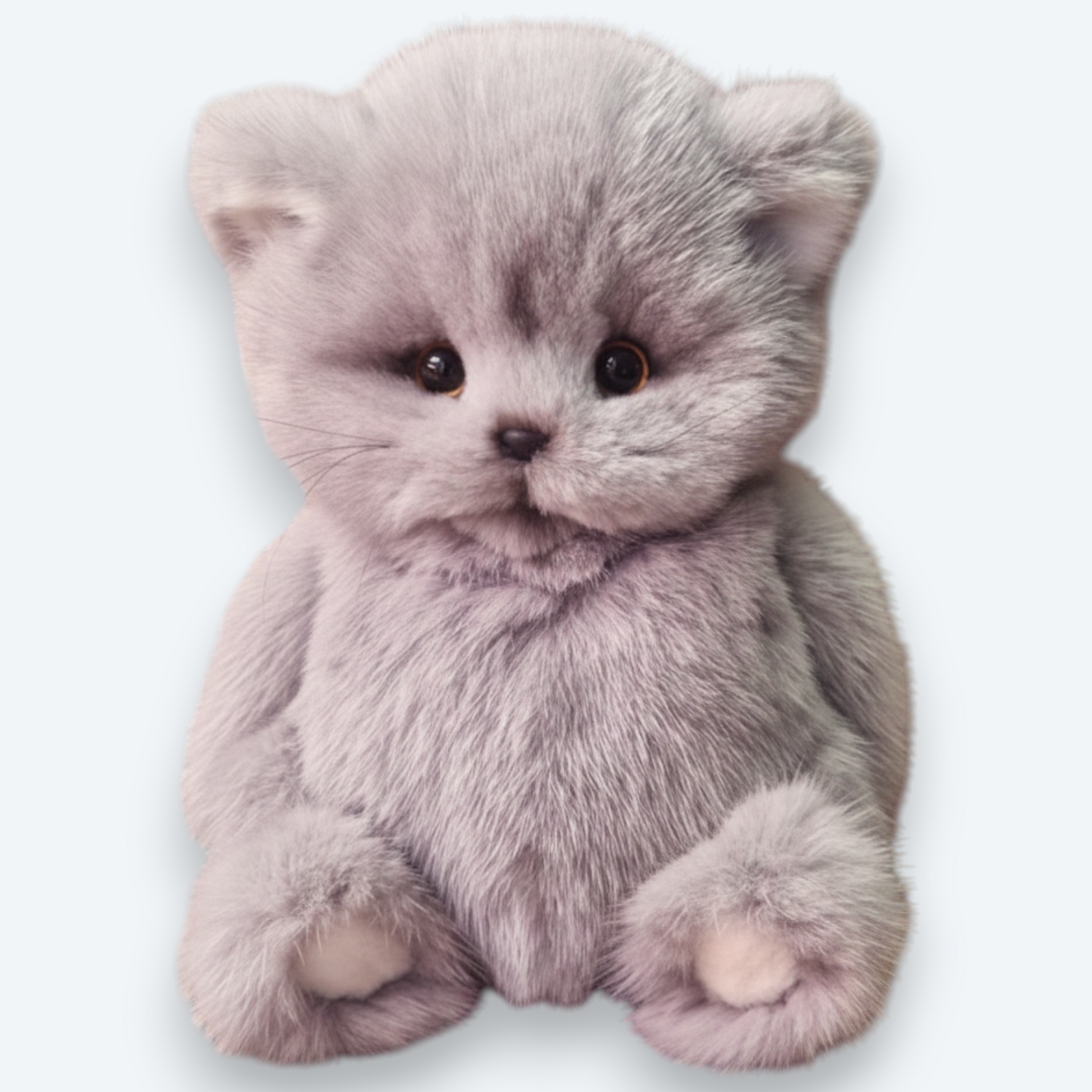 Artisan Handmade Lilac Dream Kitten – Luxury Natural Mink Fur Designer Plush
