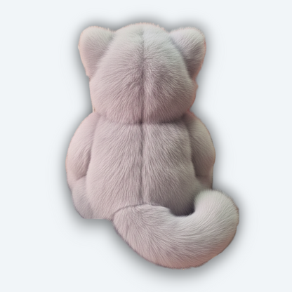 Artisan Handmade Lilac Dream Kitten – Luxury Natural Mink Fur Designer Plush