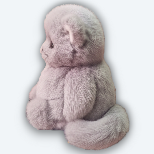 Artisan Handmade Lilac Dream Kitten – Luxury Natural Mink Fur Designer Plush