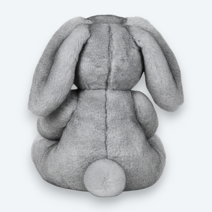 Artisan Handmade Grey Bunny – Luxury Rex Rabbit Fur Designer Plush