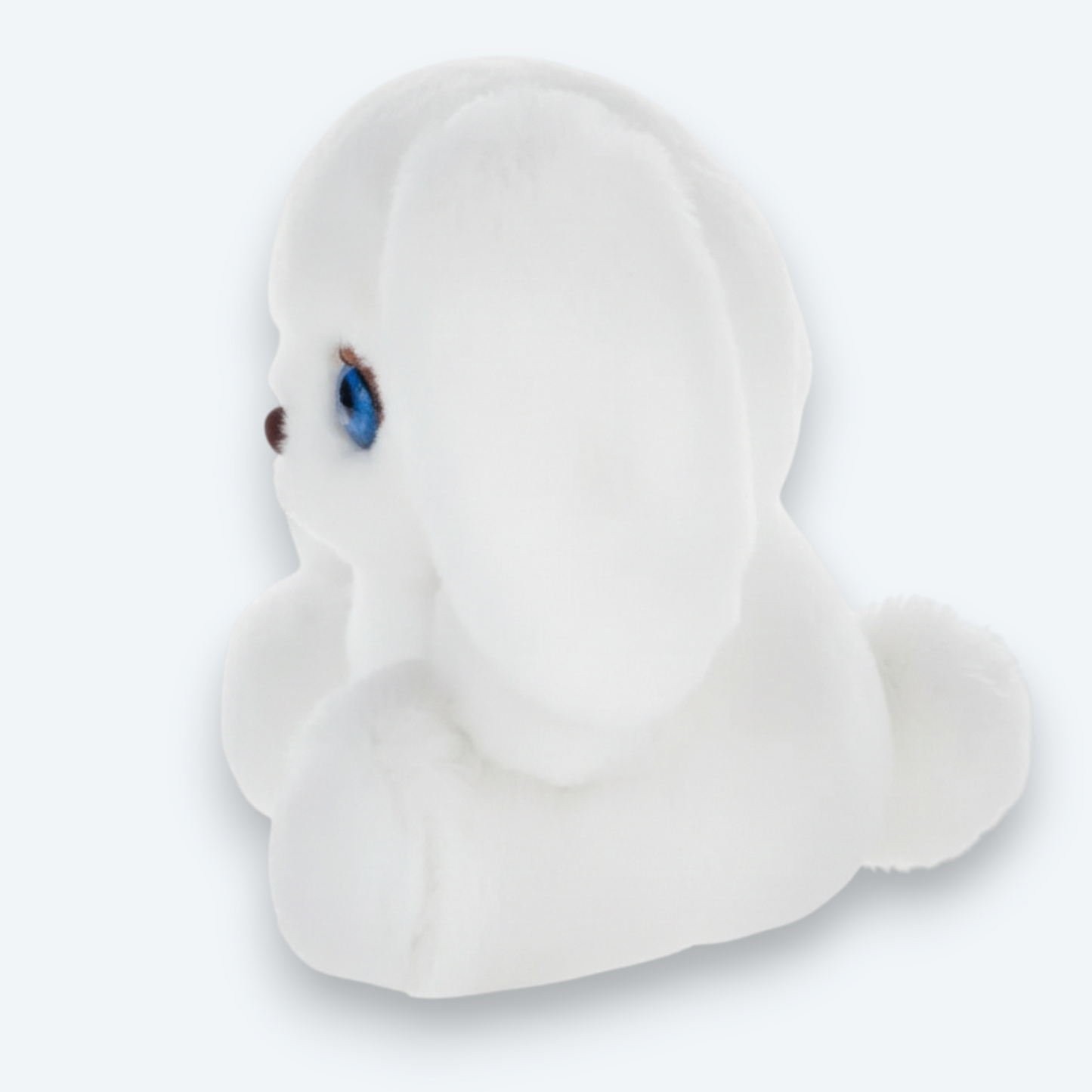 Artisan Handmade Snow White Bunny – Luxury Rex Rabbit Fur Designer Plush