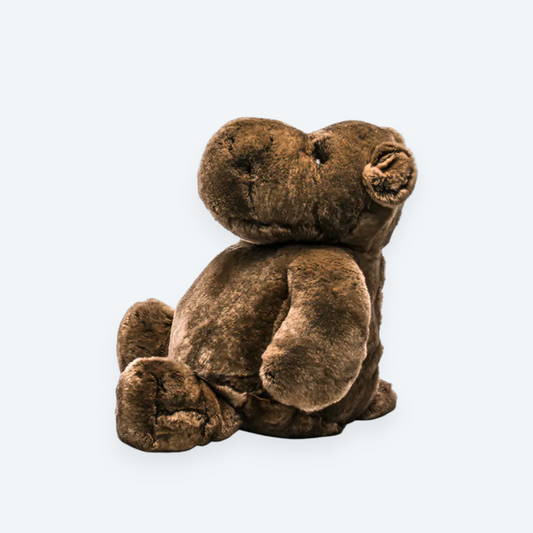 Artisan Handmade Brown Hippo – Luxury Natural Rex Rabbit Fur Interior Object