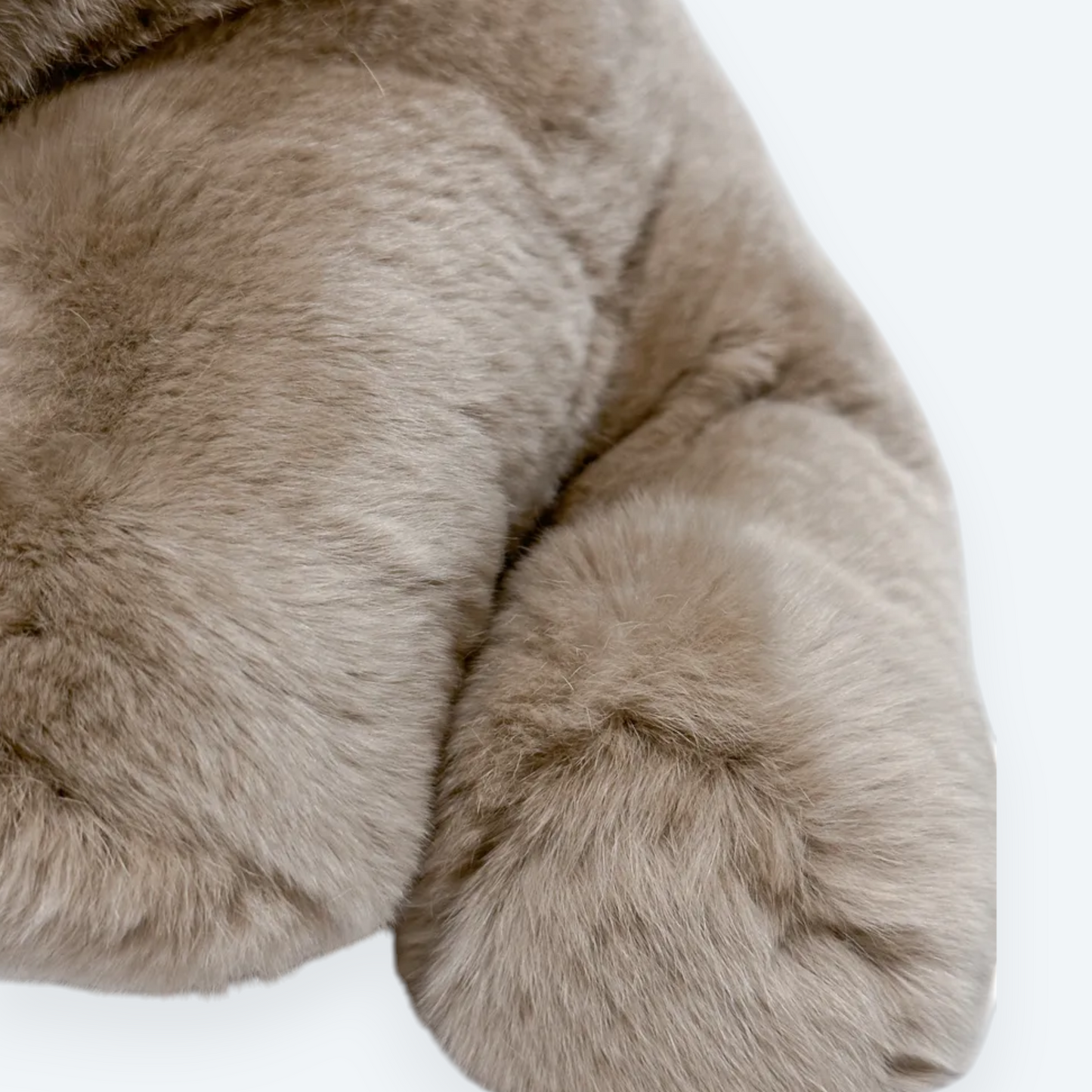 Artisan Handmade Sandy Beige Teddy Bear – Luxury Rex Rabbit Fur Designer Plush