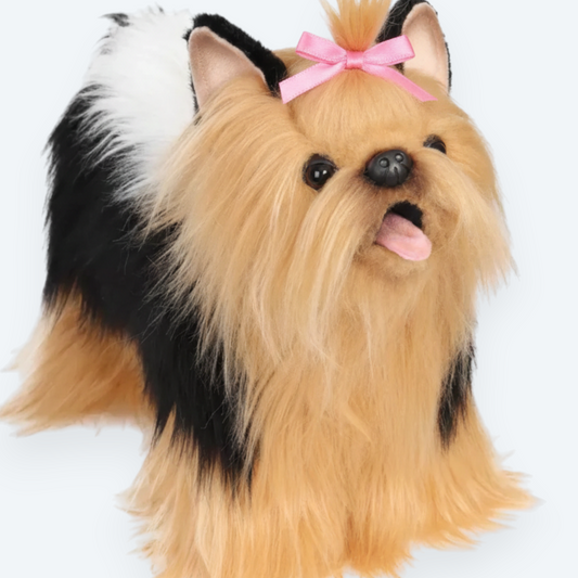 Artisan Handmade Yorkshire Terrier – Luxury Natural Fur Realistic Dog Plush